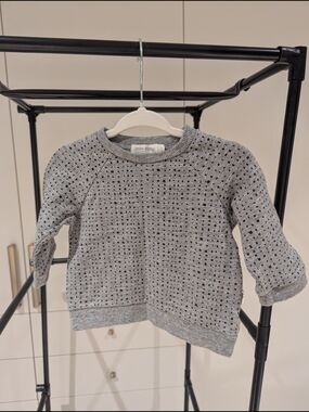 miles baby Light Grey Pullover Sweatshirt